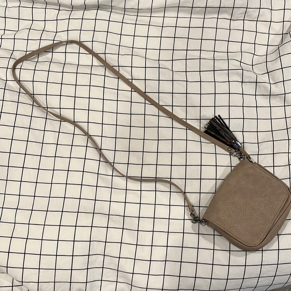 Tan mini purse